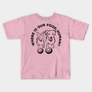 Hungry pets waiting for food Kids T-Shirt